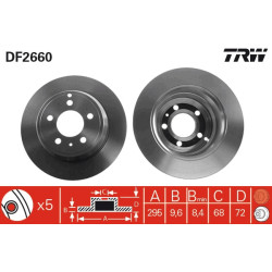 Tarcza hamulcowa TRW DF2660