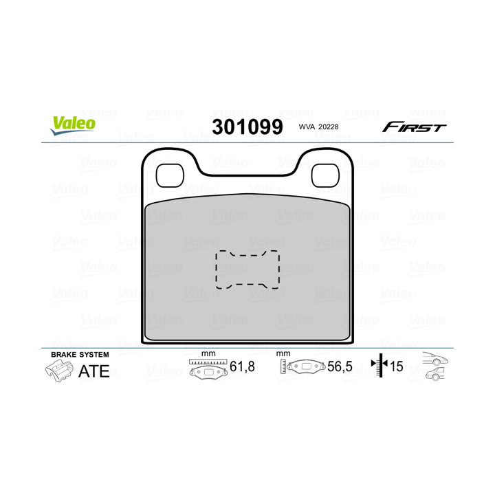Klocki hamulcowe VALEO 301099