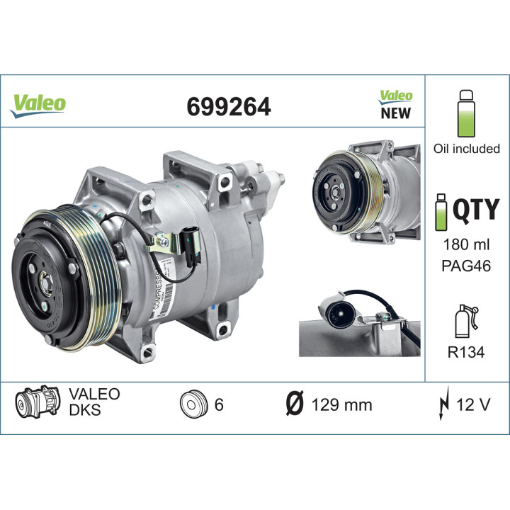 Sprężarka klimatyzacji VALEO 699264