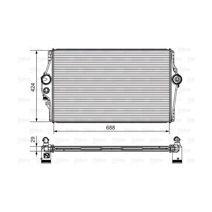 Chłodnica powietrza Intercooler VALEO 818284