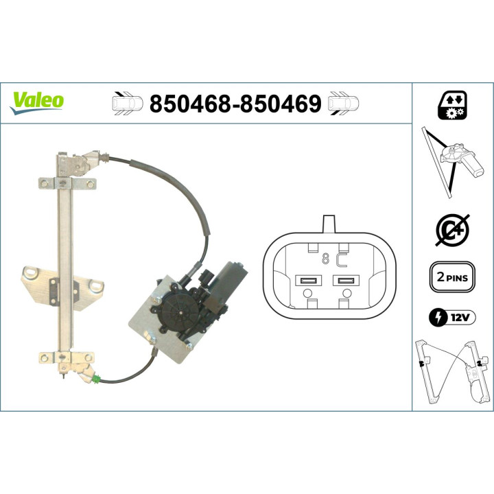 Podnośnik szyby VALEO 850468