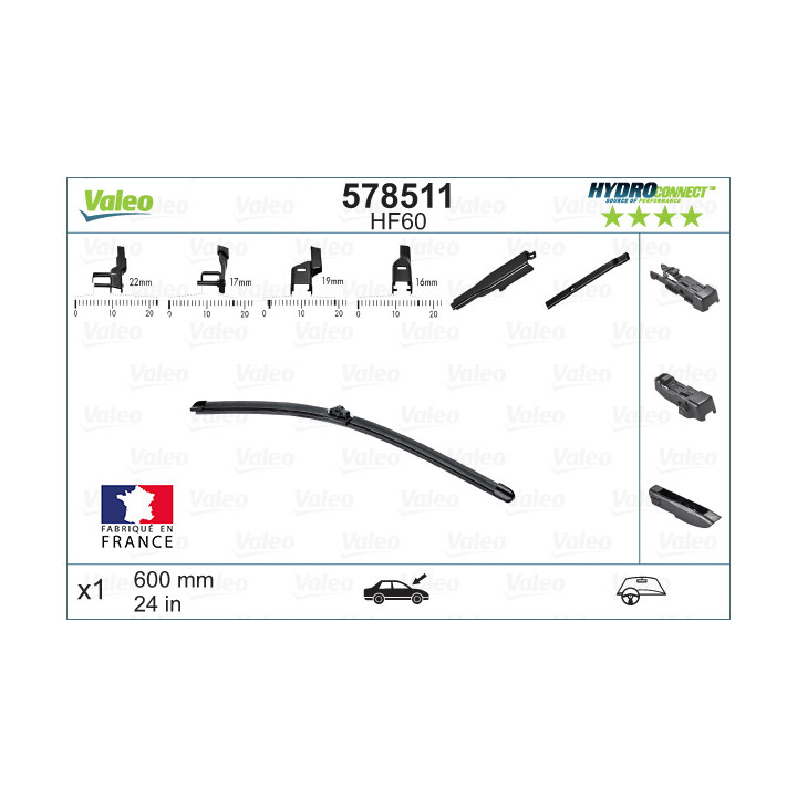 Pióro wycieraczki VALEO 578511