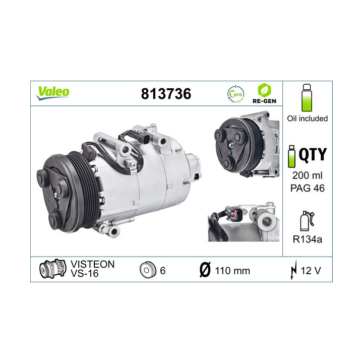 Sprężarka klimatyzacji VALEO 813736