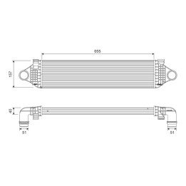 Chłodnica powietrza Intercooler VALEO 818689