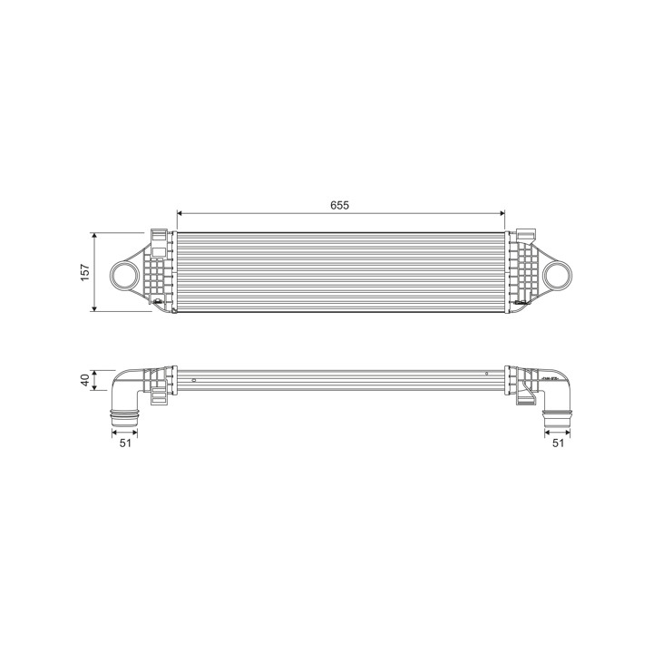 Chłodnica powietrza Intercooler VALEO 818689