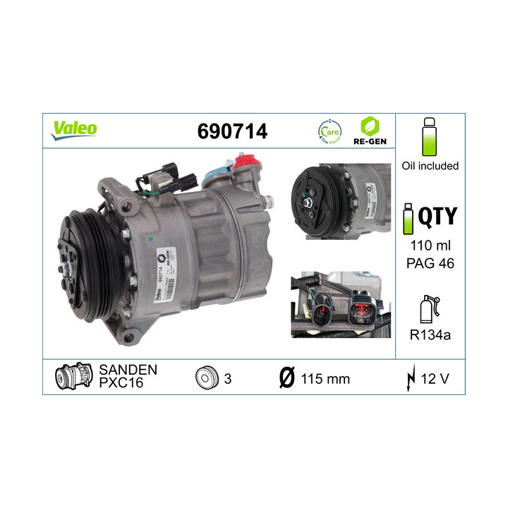 Sprężarka klimatyzacji VALEO 690714