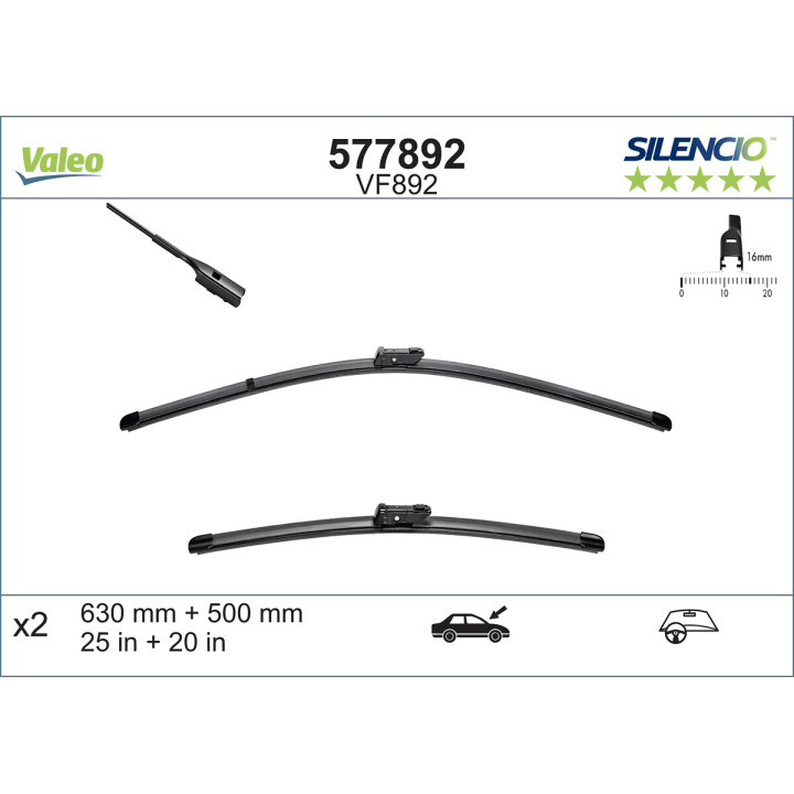 Pióro wycieraczki VALEO 577892