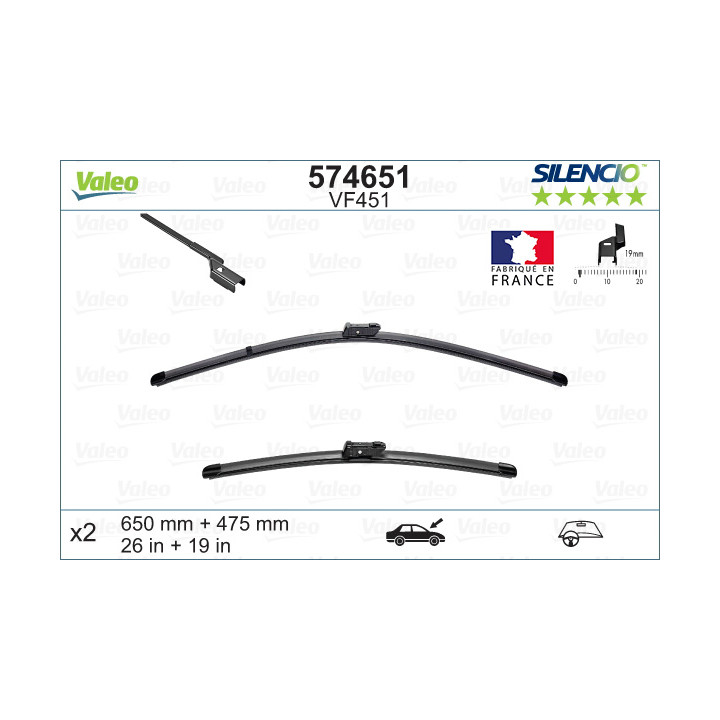 Pióro wycieraczki VALEO 574651