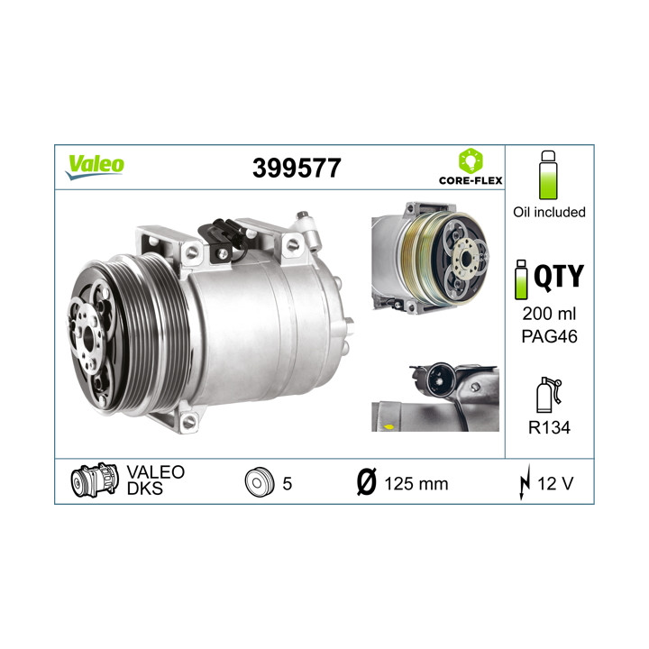 Sprężarka klimatyzacji VALEO 399577