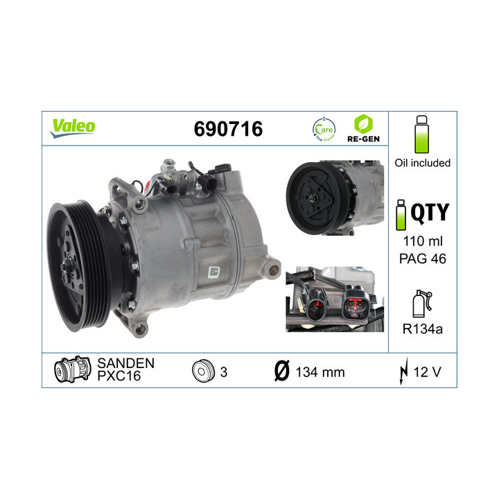 Sprężarka klimatyzacji VALEO 690716