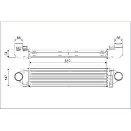 Chłodnica powietrza Intercooler VALEO 822926