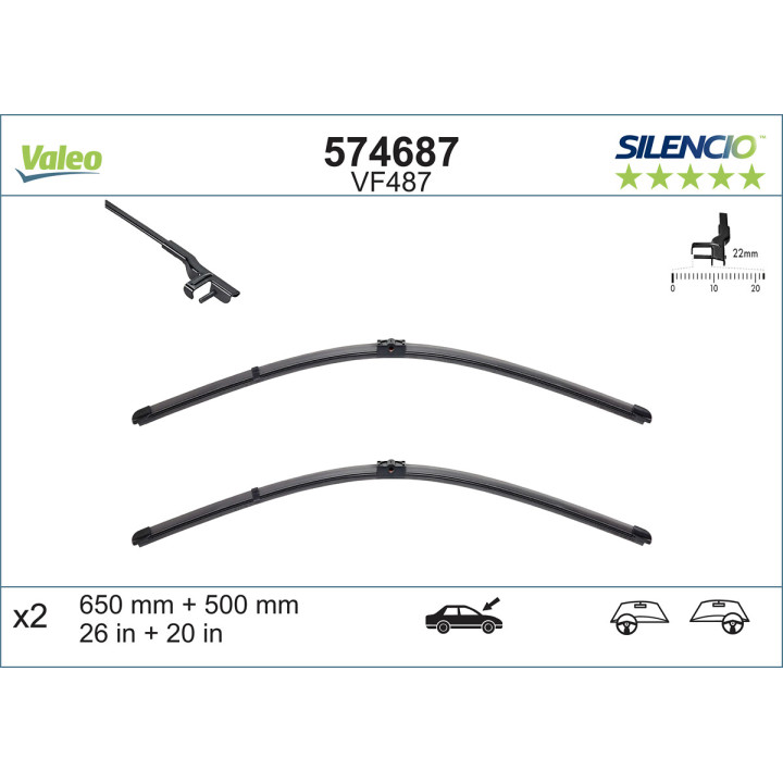 Pióro wycieraczki VALEO 574687