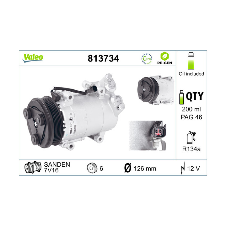 Sprężarka klimatyzacji VALEO 813734
