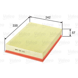 Filtr powietrza VALEO 585353