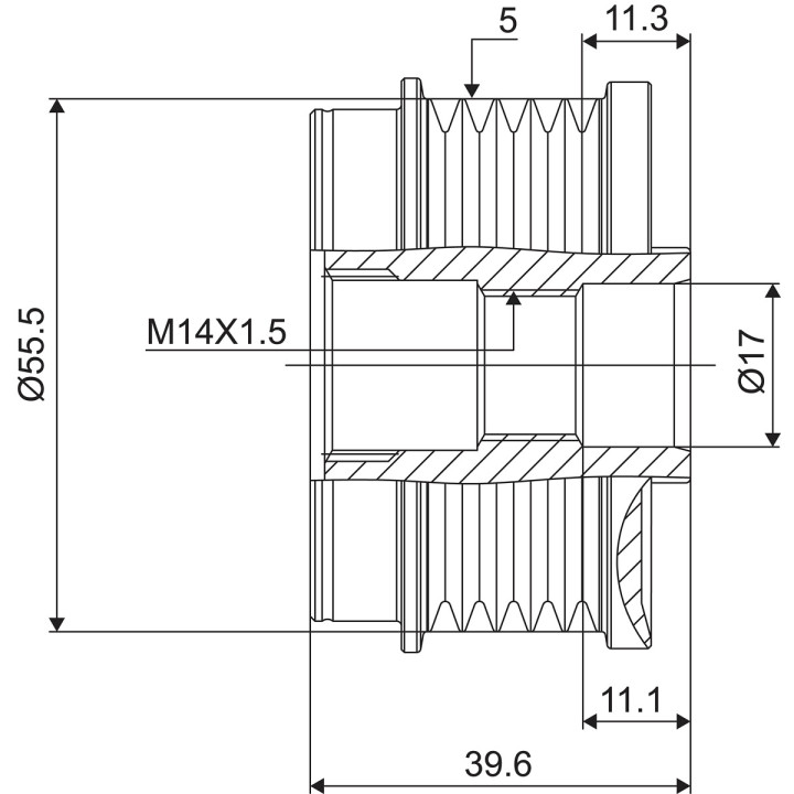 Sprzęgło jednokierunkowe alternatora VALEO 588086