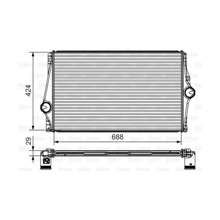 Chłodnica powietrza Intercooler VALEO 818282