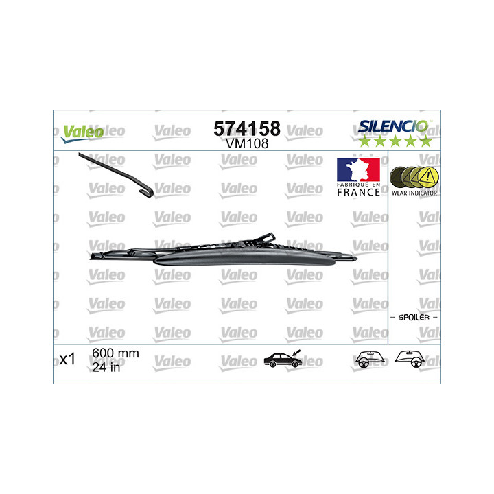 Pióro wycieraczki VALEO 574158