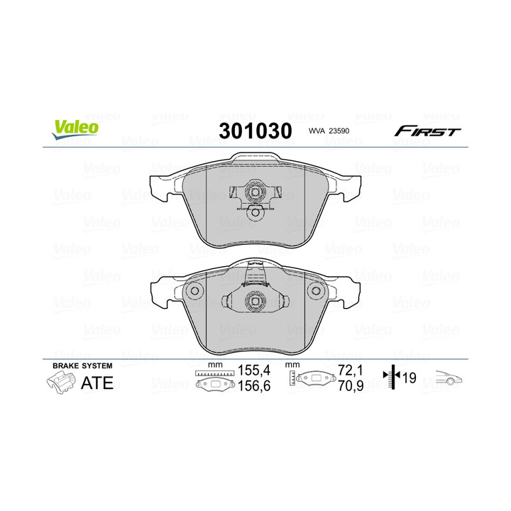 Klocki hamulcowe VALEO 301030