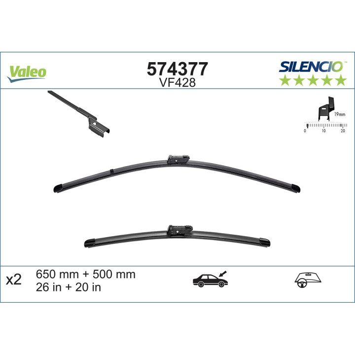 Pióro wycieraczki VALEO 574377