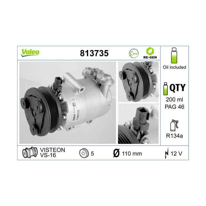 Sprężarka klimatyzacji VALEO 813735