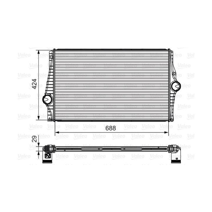 Chłodnica powietrza Intercooler VALEO 818280