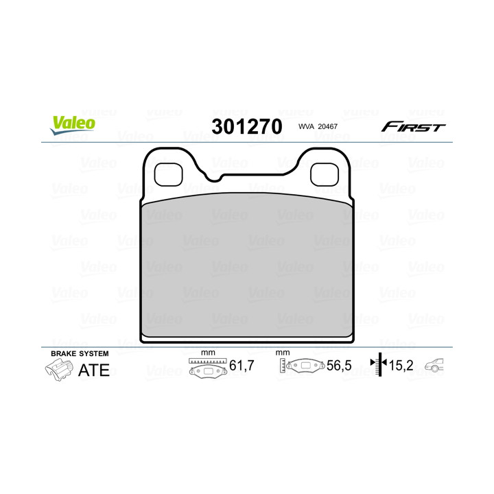 Klocki hamulcowe VALEO 301270