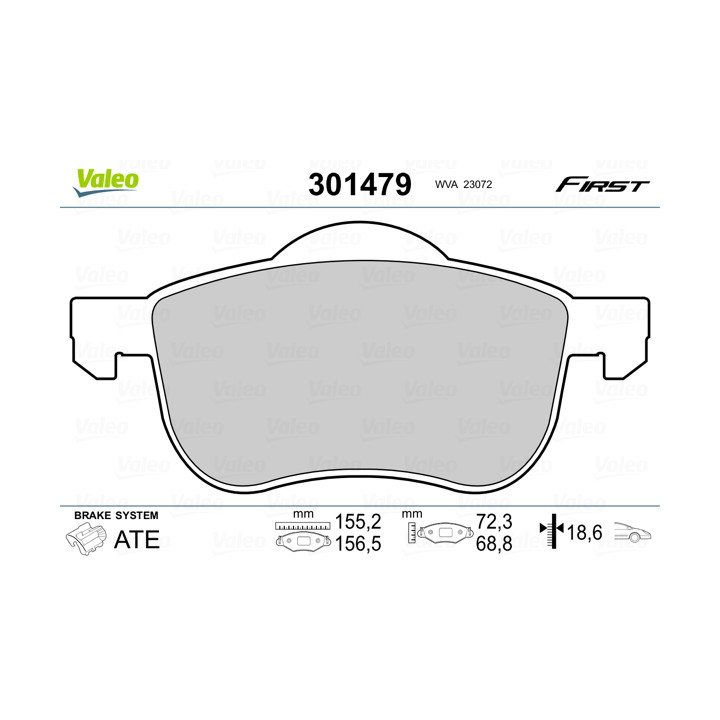 Klocki hamulcowe VALEO 301479