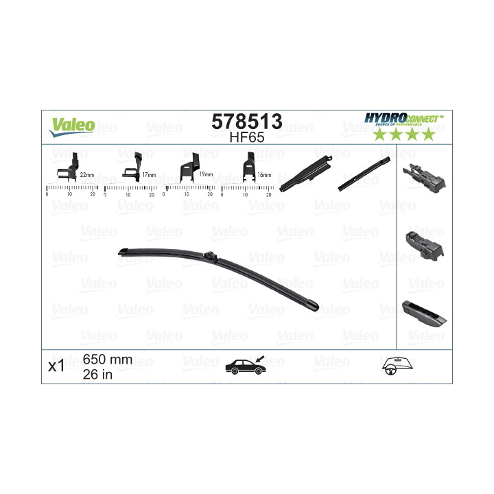 Pióro wycieraczki VALEO 578513