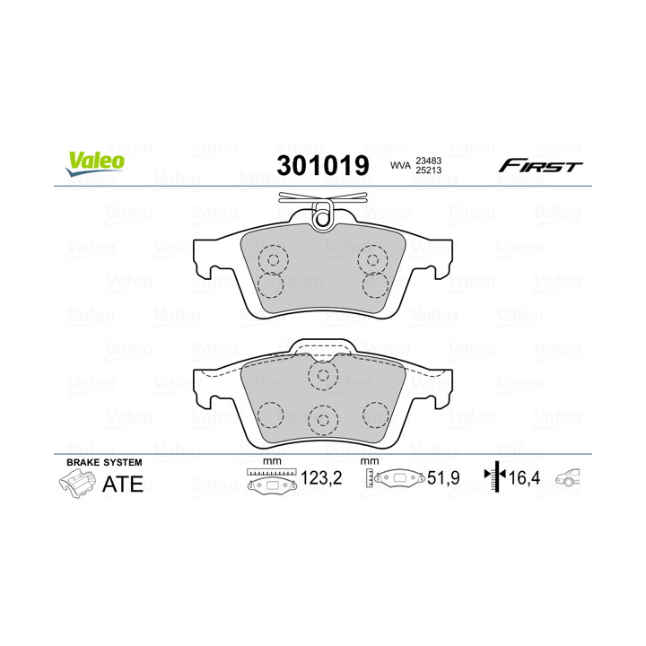 Klocki hamulcowe VALEO 301019