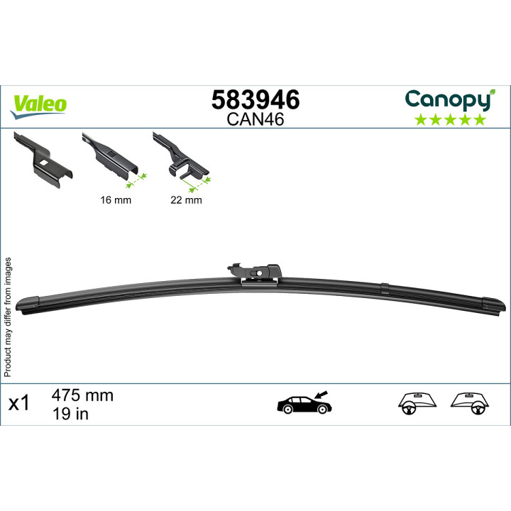 Pióro wycieraczki VALEO 583946