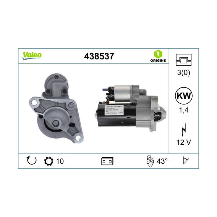 Rozrusznik VALEO 438537