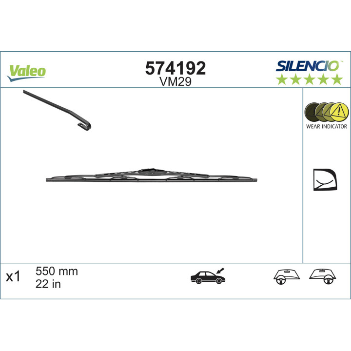 Pióro wycieraczki VALEO 574192