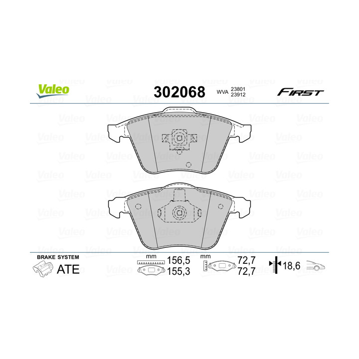 Klocki hamulcowe VALEO 302068