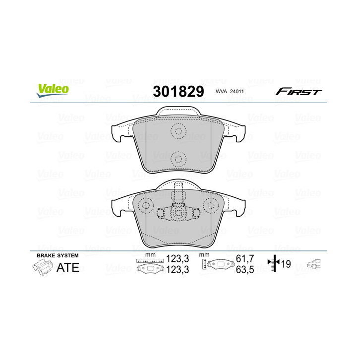 Klocki hamulcowe VALEO 301829