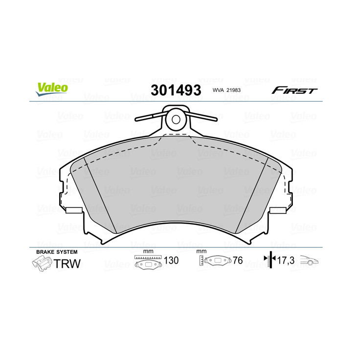 Klocki hamulcowe VALEO 301493