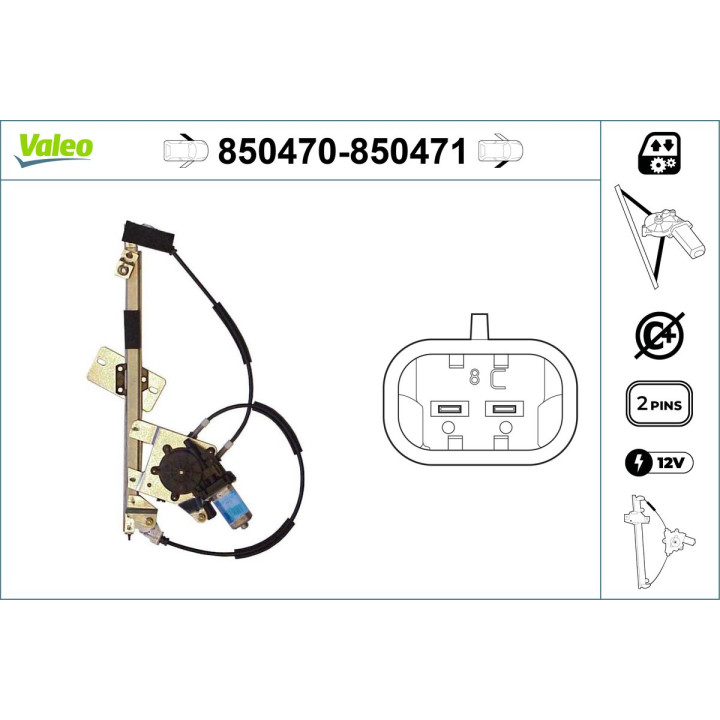 Podnośnik szyby VALEO 850470