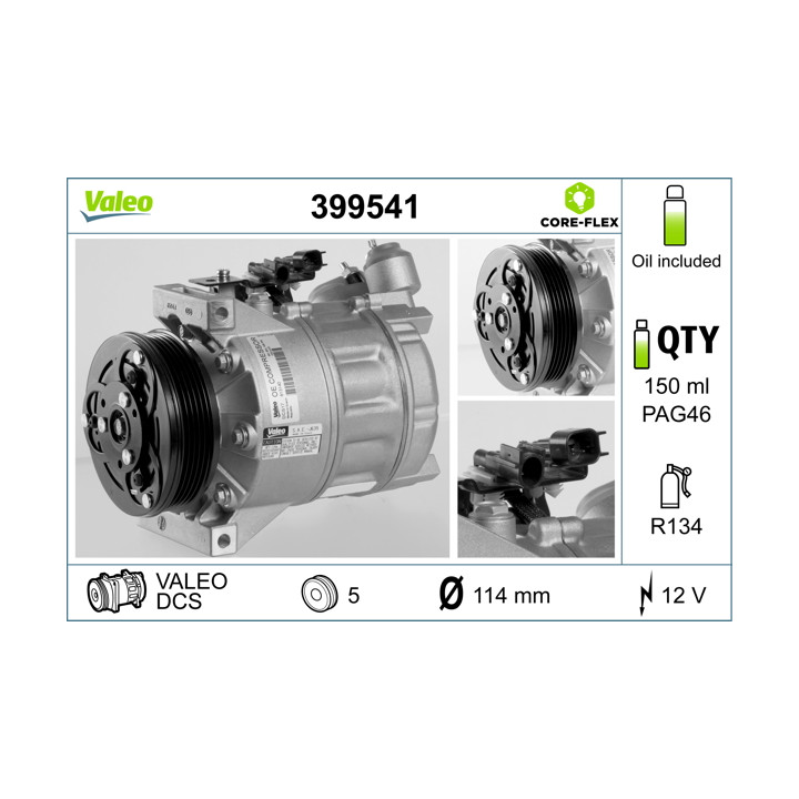Sprężarka klimatyzacji VALEO 399541