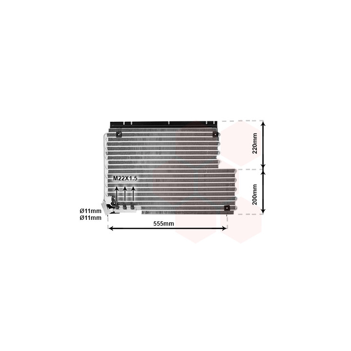 Skraplacz klimatyzacji VAN WEZEL 59005078