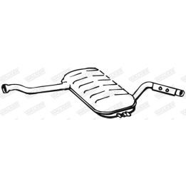 Tłumik środkowy WALKER 23047