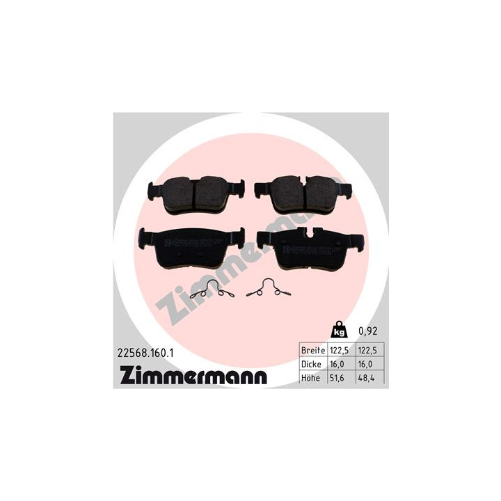 Klocki hamulcowe ZIMMERMANN 22568.160.1