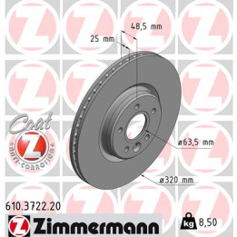 Tarcza hamulcowa ZIMMERMANN 610.3722.20