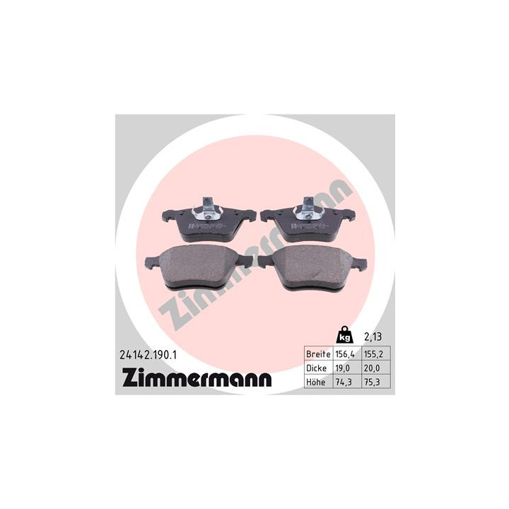 Klocki hamulcowe ZIMMERMANN 24142.190.1