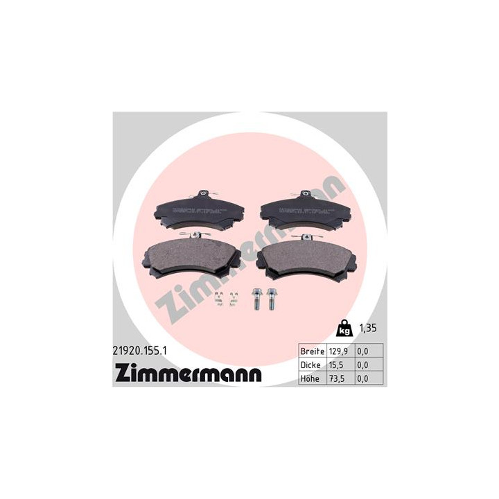 Klocki hamulcowe ZIMMERMANN 21920.155.1