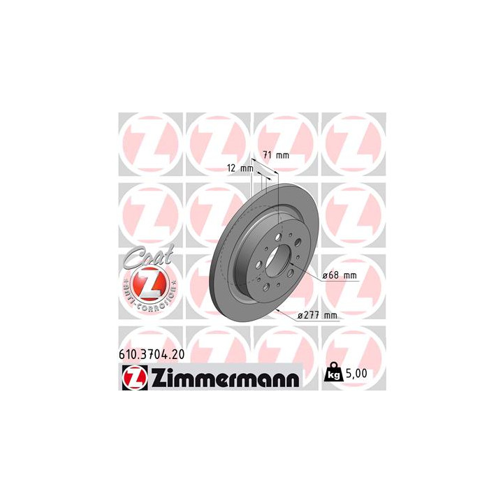 Tarcza hamulcowa ZIMMERMANN 610.3704.20