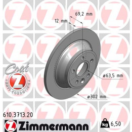 Tarcza hamulcowa ZIMMERMANN 610.3713.20