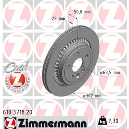 Tarcza hamulcowa ZIMMERMANN 610.3718.20
