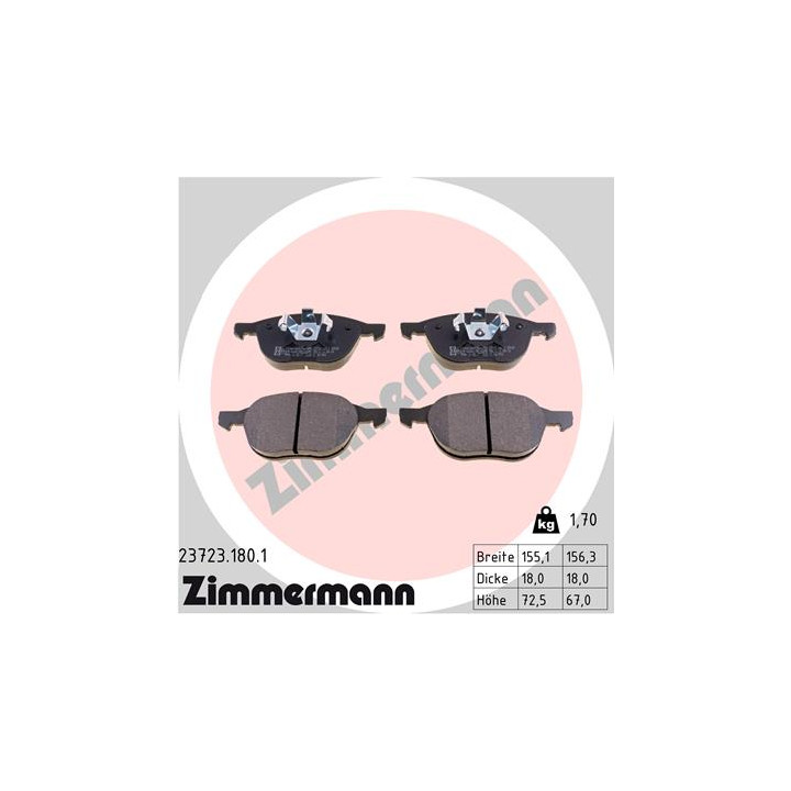 Klocki hamulcowe ZIMMERMANN 23723.180.1