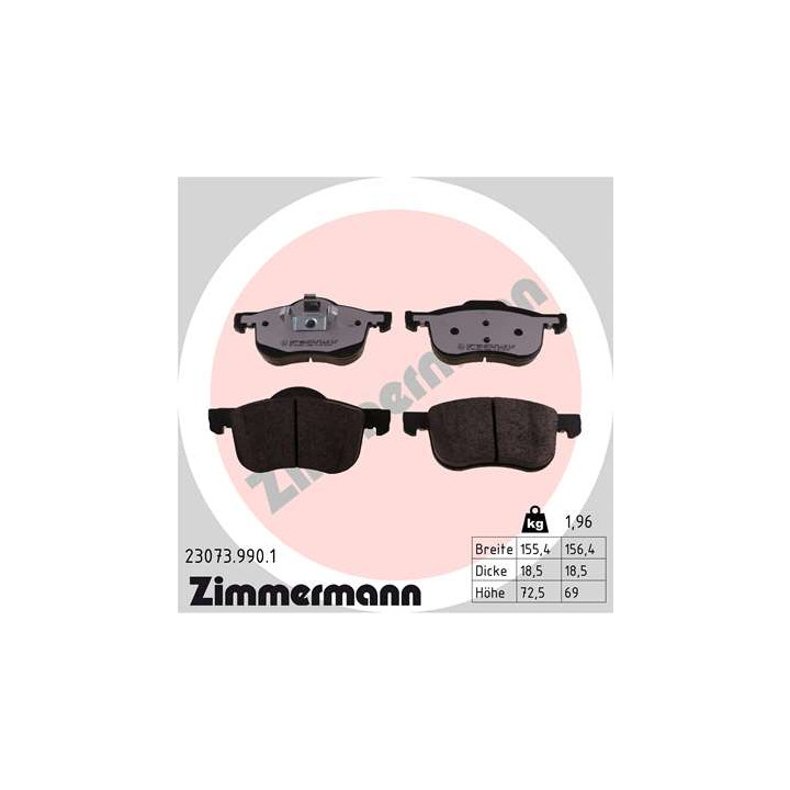 Klocki hamulcowe ZIMMERMANN 23073.990.1