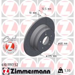Tarcza hamulcowa ZIMMERMANN 610.1197.52