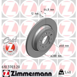 Tarcza hamulcowa ZIMMERMANN 610.3703.20
